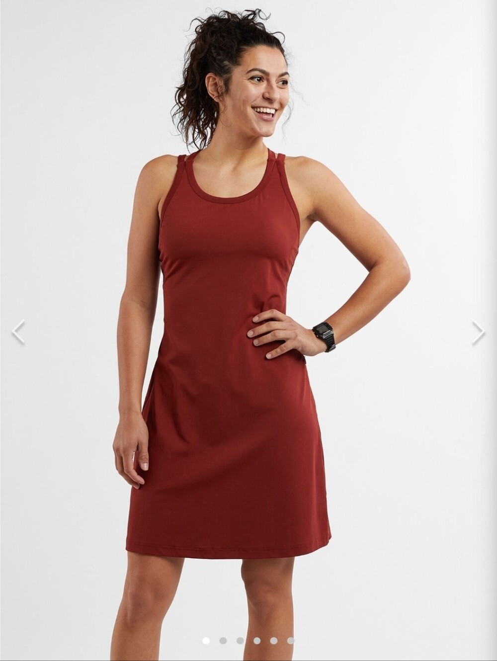 Title Nine Women's CIRQUE DE LA VIE DRESS In Brick Red